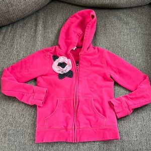 Old Navy Grils Pink Full Zip Hooded Sweatshirt size 10-12